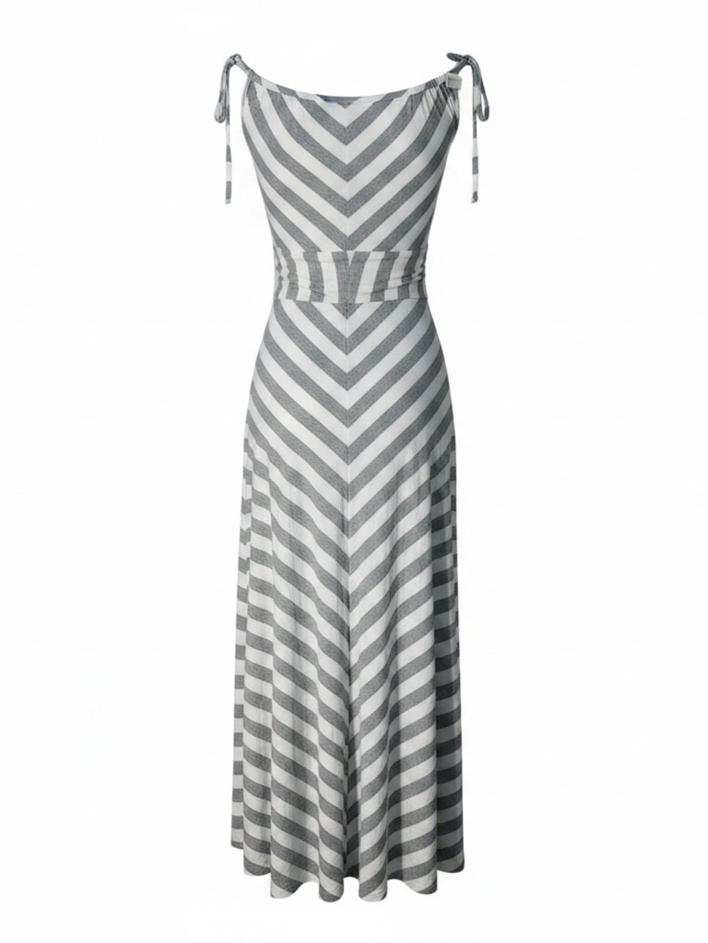 Michael Stars Gray & White Strapless Chevron Maxi Dress - Picture 4 of 6